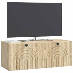 vidaXL Wandbeugel TV-kast Sonoma Eiken 78,5 x 31 x 30 cm Bewerkt hout