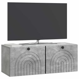 vidaXL Wandbeugel TV-kast Betongrijs 78,5 x 31 x 30 cm Bewerkt hout