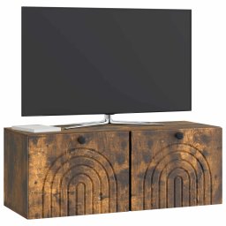 vidaXL Wandbeugel TV-kast Gerookt eiken 78,5 x 31 x 30 cm Bewerkt hout