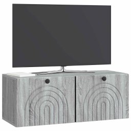 vidaXL Wandbeugel TV-kast Grijs sonoma 78,5 x 31 x 30 cm Bewerkt hout