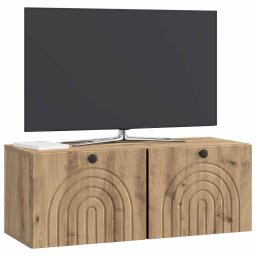 vidaXL Wandbeugel TV-kast 78,5 x 31 x 30 cm Artisanaal eiken