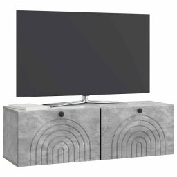 vidaXL Wandbeugel TV-kast Betongrijs 98 x 31 x 30 cm Bewerkt hout