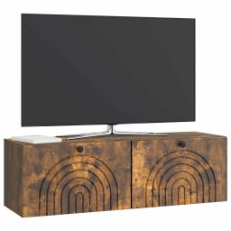 vidaXL Wandbeugel TV-kast Gerookt eiken 98 x 31 x 30 cm Bewerkt hout