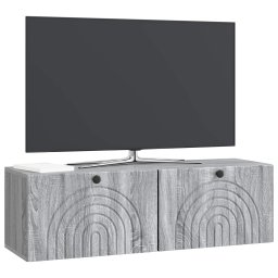 vidaXL Wandbeugel TV-kast Grijs sonoma 98 x 31 x 30 cm Bewerkt hout