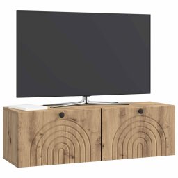 vidaXL Wandbeugel TV-kast 98 x 31 x 30 cm Artisanaal eiken