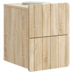 vidaXL Wandbeugel Bedkast Sonoma Eiken 33 x 34,5 x 43 cm Bewerkt hout
