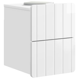 vidaXL Wandbeugel Bedkast Hoogglans Wit 33 x 34,5 x 43 cm Bewerkt hout