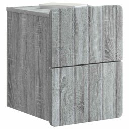 vidaXL Wandbeugel Bedkast 2 st Grijs sonoma 33 x 34,5 x 43 cm