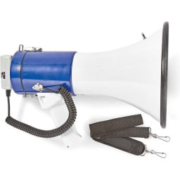 Nedis Megafoon - Maximaal bereik: 1500 m - Maximale volume: 135 dB - Afneembare Microfoon - Ingebouw