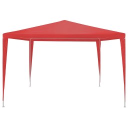 vidaXL Partytent Rood 300 x 300 x 255 cm PE en staal