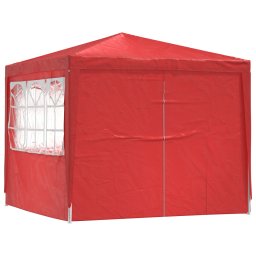 vidaXL Partytent 250 x 250 x 240 cm Rood PE en staal