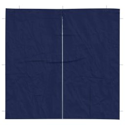 vidaXL Party Tent Zijwand 2 st 200 x 195 cm Blauw PE en staal