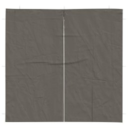 vidaXL Party Tent Zijwand 2 st 200 x 195 cm Antraciet PE en staal