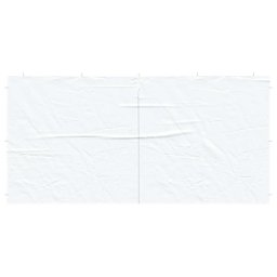 vidaXL Party Tent Zijwand 2 st 400 x 195 cm Wit PE en staal