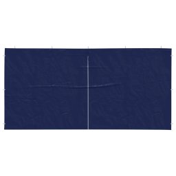 vidaXL Party Tent Zijwand 2 st 400 x 195 cm Blauw PE en staal