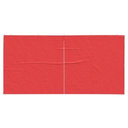 vidaXL Party Tent Zijwand 2 st 400 x 195 cm Rood PE en staal