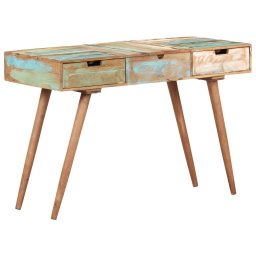 vidaXL Kaptafel met spiegel 112x45x76 cm massief gerecycled hout