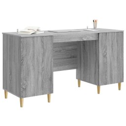 vidaXL Bureau met plank Grijs sonoma 142,5 x 50 x 75 cm Bewerkt hout