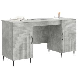 vidaXL Bureau Betongrijs 142,5 x 50 x 75 cm Bewerkt hout