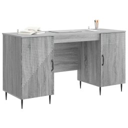 vidaXL Bureau Grijs sonoma 142,5 x 50 x 75 cm Bewerkt hout
