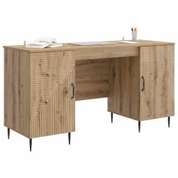 vidaXL Bureau Artisanaal eiken 142,5 x 50 x 75 cm Bewerkt hout