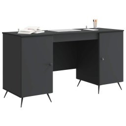 vidaXL Bureau Zwart 142,5 x 50 x 75 cm Bewerkt hout