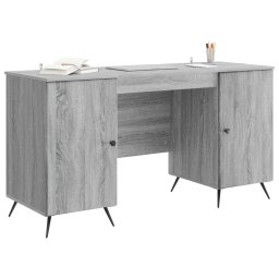 vidaXL Bureau Grijs sonoma 142,5 x 50 x 75 cm Bewerkt hout