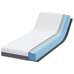 vidaXL Traagschuimmatras Medium 70 x 200 cm Wit en Grijs