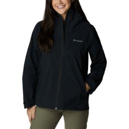 Columbia Maat S Omni-Tech Jas Dames met Capuchon - Dames Heren Waterdicht & Winddicht - Outdoorjas Winter - Zwart