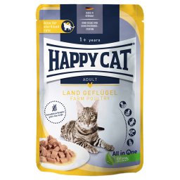 Voordeelpakket Happy Cat Pouch Meat in Sauce 12 x 85 g - Land Gevogelte