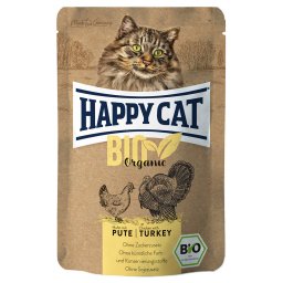 6x85g Kip/Kalkoen Happy Cat Bio Kattenvoer