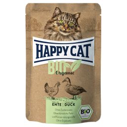 Happy Cat Bio Pouch 6 x 85 g Kattenvoer - Bio-Kip & Bio-Eend