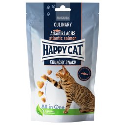 2x70g Happy Cat Culinary Crunchy Snack Atlantik Zalm Kattensnack