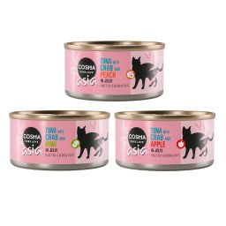 6x170g Cosma Asia Fruit Mixpakket 2 in Gelei Katten Natvoer