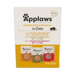 6x70g Applaws Cat Pouch in Jelly selectie met kip natvoer voor katten