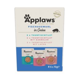 6x70g Applaws Cat Pouch in Jelly selectie met vis natvoer voor katten