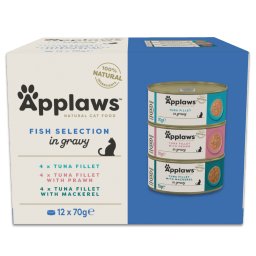 Voordeelpakket: 12x70g Applaws Cat in Sauce mix pack (3 soorten) nat kattenvoer