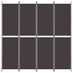 vidaXL Kamerscherm met 4 panelen 200x220 cm stof bruin