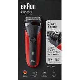 Braun Series 3 300s - Elektrisch Scheerapparaat Mannen - Rood