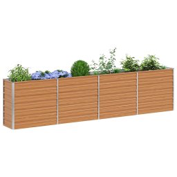 vidaXL Verhoogde plantenbak Licht Bruin 320 x 40 x 77 cm
