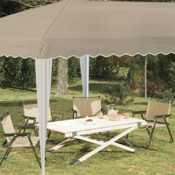 vidaXL Pop-up partytent 575 x 290 x 245 cm Crèmekleurig
