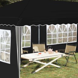 vidaXL Pop-up partytent 575 x 289 x 245 cm Zwart