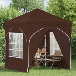 vidaXL Pop-up partytent 192 x 192 x 245 cm Bruin
