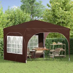 vidaXL Pop-up partytent 290 x 290 x 245 cm Bruin