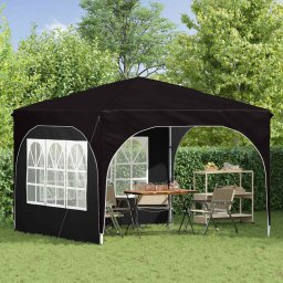 vidaXL Pop-up partytent 290 x 290 x 245 cm Zwart