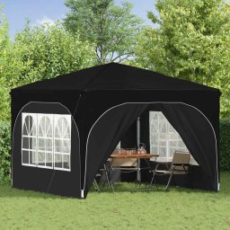 vidaXL Pop-up partytent 290 x 290 x 245 cm Zwart