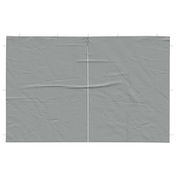 vidaXL Party Tent Zijwand 2 st 300 x 195 cm Lichtgrijs PE en staal