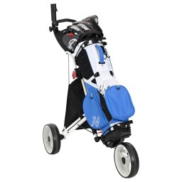 vidaXL Golf trolley Zwart en Wit 100 x 69 x 114 cm Aluminium