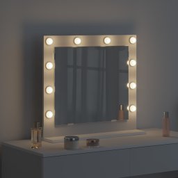 vidaXL Schmink Spiegel Wit 60 x 55 x 18 cm Glas en Hout met Kunststof