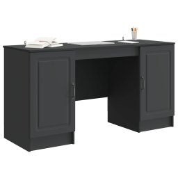 vidaXL Bureau Zwart 142,5 x 50 x 75 cm Bewerkt hout